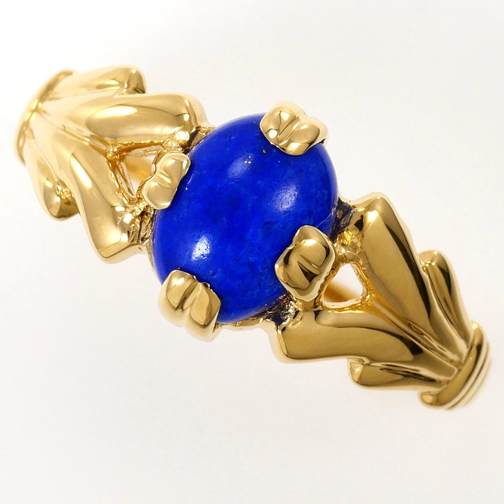 VINTAGE 18k Gold Lapis Ring
